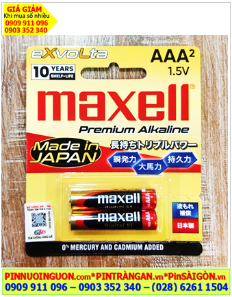 MAXELL LR03(W)/2B, Pin AA 1.5v Premium Alkaline MAXELL Evolta LR03(W)XL LS, LR03(W)/2B, Xuất xứ NHẬT